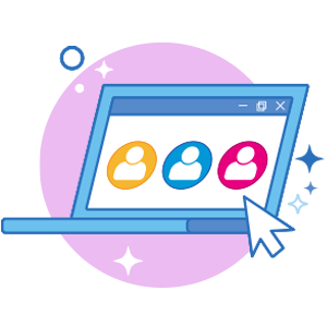 Icon representing multiple users for group subscriptions.